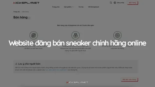 Website đăng bán sneaker chính hãng online | KICKSPLANET