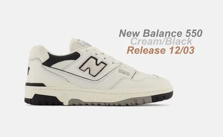 Xuất hiện hình ảnh New Balance 550 phối màu “Cream/Black” siêu sịn mịn | KICKSPLANET