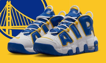 Nike Air More Uptempo trong concept The Golden State Warriors | KICKSPLANET