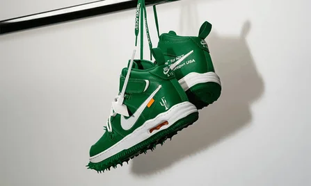 Phiên bản collab Off-White x Nike Air Force 1 Mid “Pine Green” mới!! | KICKSPLANET