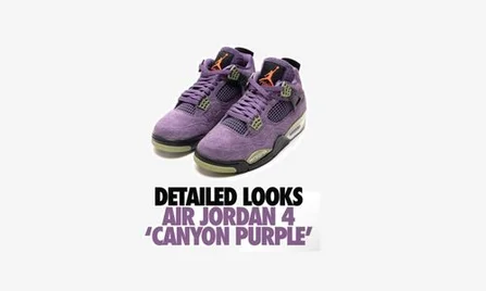 Cận cảnh chi tiết AIR JORDAN 4 "CANYON PUROLE" | KICKSPLANET
