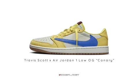 Travis Scott x Air Jordan 1 Low OG Canary chốt ngày mở bán | KICKSPLANET