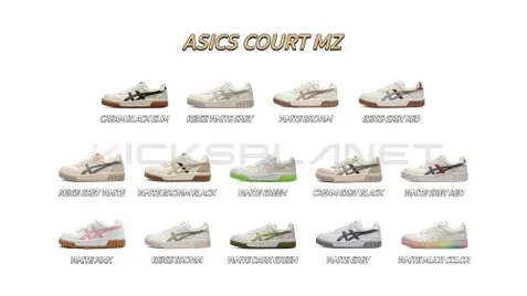 Tổng hợp bảng màu của Asics Court MZ | KICKSPLANET